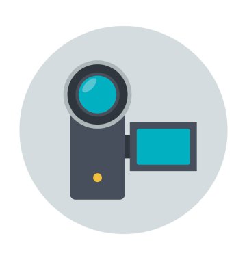 Video kamera renkli vektör simgesi