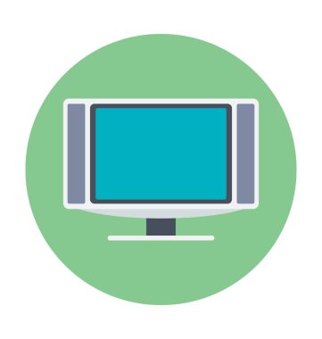 Monitör renkli vektör simgesi