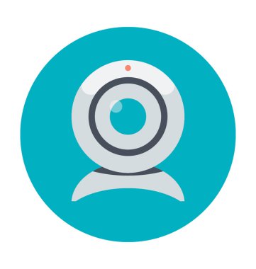 Webcam renkli vektör simgesi