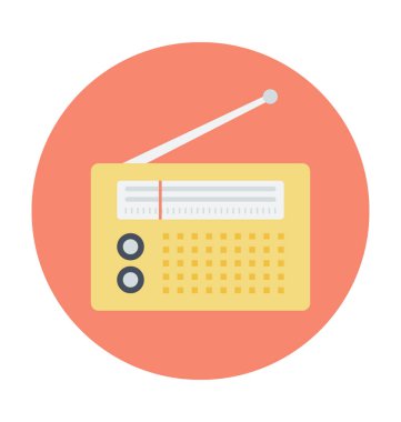 Radyo renkli vektör simgesi