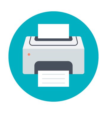 Yazıcı renkli vektör simgesi