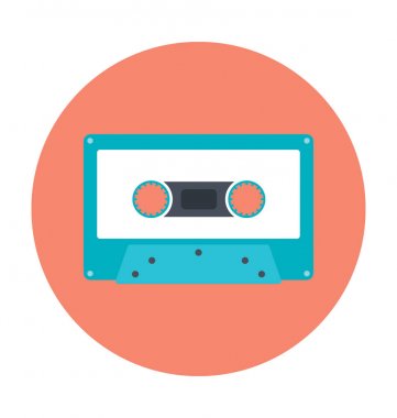 Kaset renkli vektör simgesi