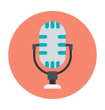 Mikrofon renkli vektör simgesi