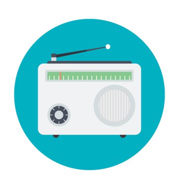 Radyo renkli vektör simgesi