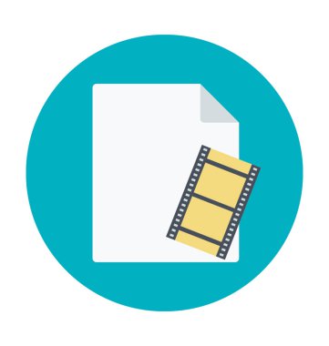 Film dosyası renkli vektör simgesi