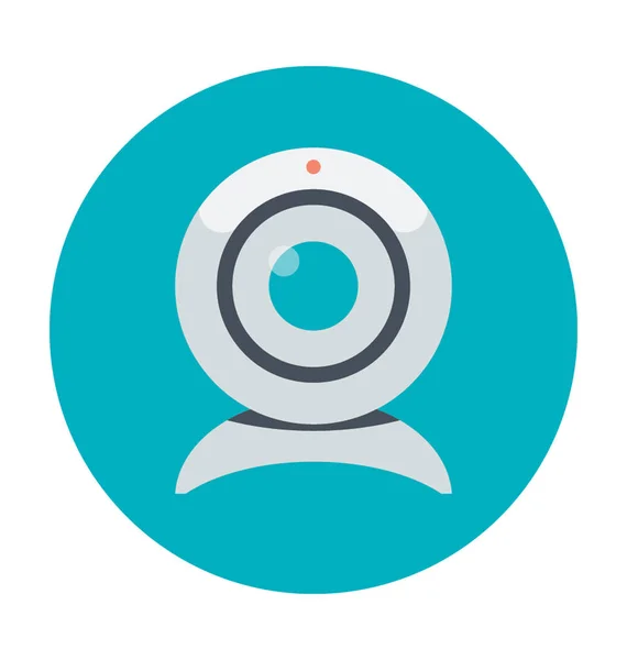 Webcam Farbiges Vektor Symbol — Stockvektor