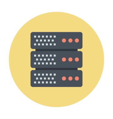 Server Network Colored Vector Icon clipart