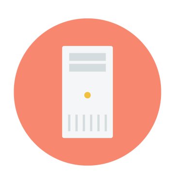 CPU renkli vektör simgesi 