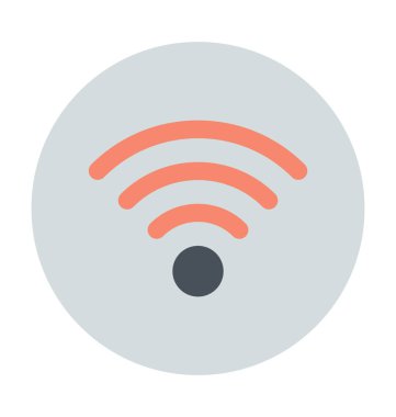 WiFi alanına renkli vektör simgesi