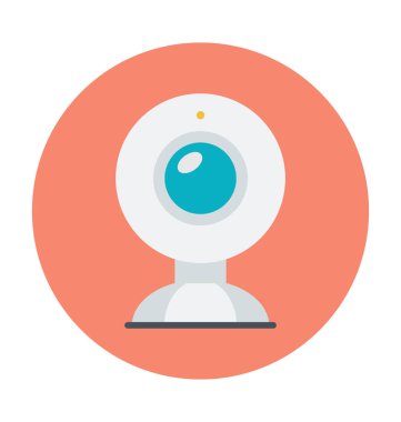 Webcam renkli vektör simgesi