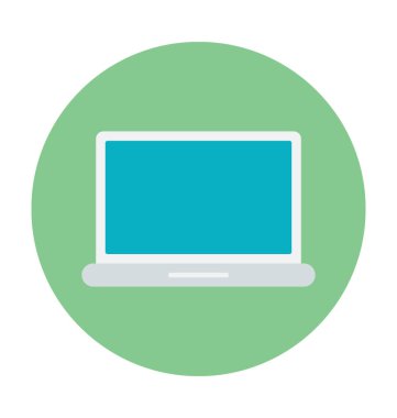 Laptop renkli vektör simgesi