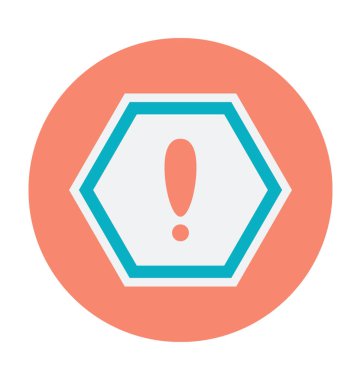 Ünlem işareti renkli vektör simgesi