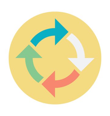 Oklar renkli vektör simge Yenile 