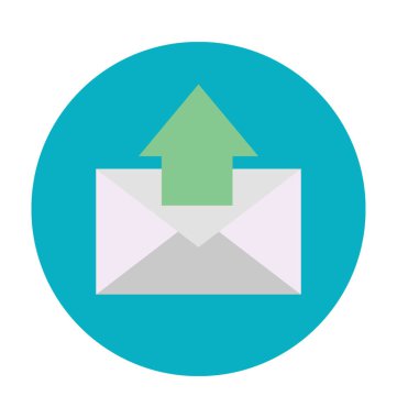 Ok renkli vektör simgesi Mail'i 