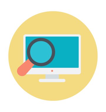 Keşif renkli vektör simgesi