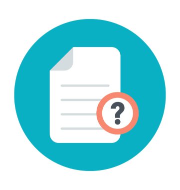 Soru formu renkli vektör simgesi