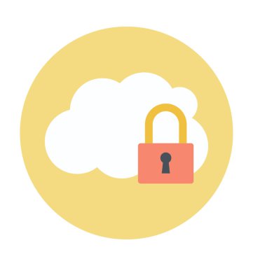 Ağ güvenlik renkli vektör simgesi 