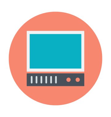 Laptop renkli vektör simgesi 