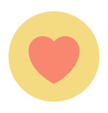 Kalp renkli vektör simgesi