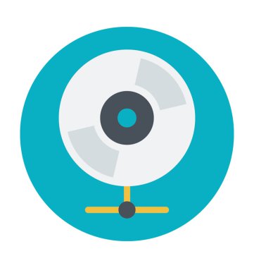 CD ağ renkli vektör simgesi