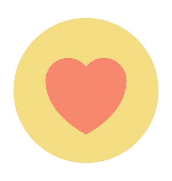 Corazón Icono Vector Color — Vector de stock