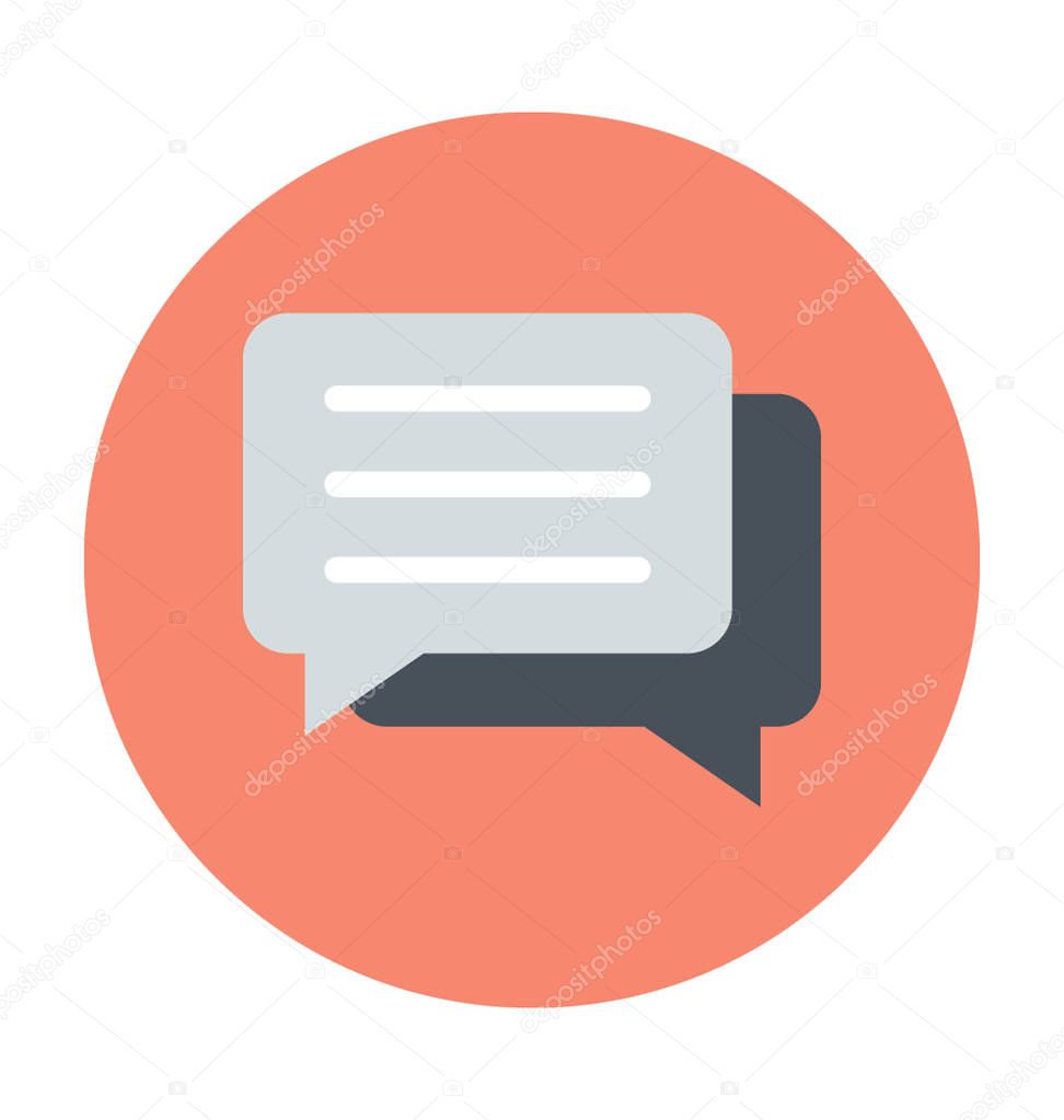 Chatting Colored Vector Icon 