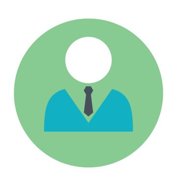 Erkek Avatar renkli vektör simgesi