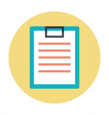 Liste renkli vektör simgesi 