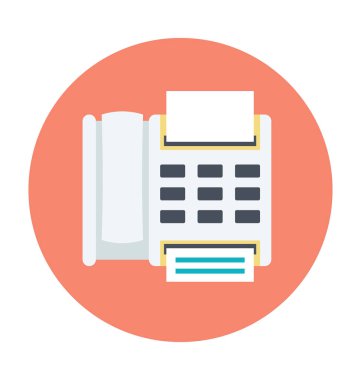 Faks makinesi vektör simgesi