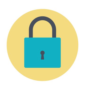 Asma kilit renkli vektör simgesi 