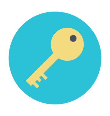 Anahtar renkli vektör simgesi 