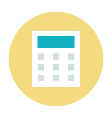 hesap makinesi renkli vektör simgesi 