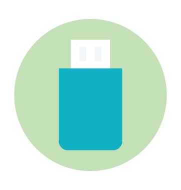 USB renkli vektör simgesi 