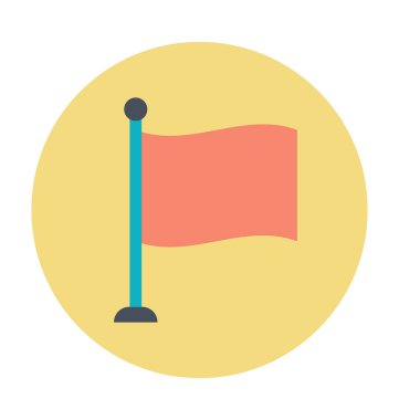 Bayrak renkli vektör simgesi 