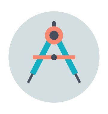 Geometrik pusula renkli vektör simgesi 