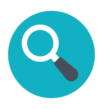 Büyüteç'i renkli vektör simgesi 