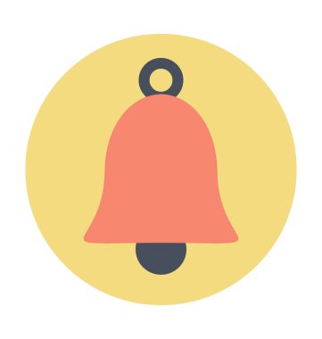 Okul zili renkli vektör simgesi