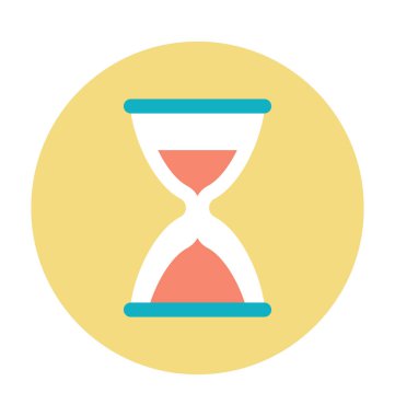 Kum saati renkli vektör simgesi 