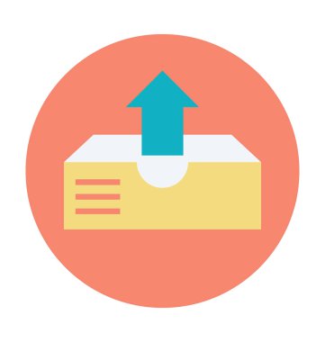 Gönderilen posta renkli vektör simgesi