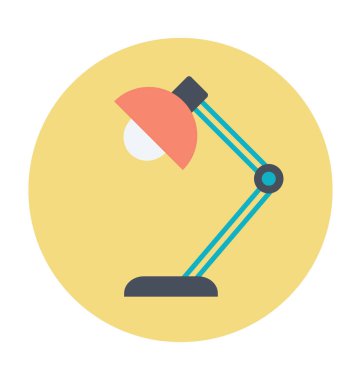 Resepsiyon lambası renkli satırı simgesi