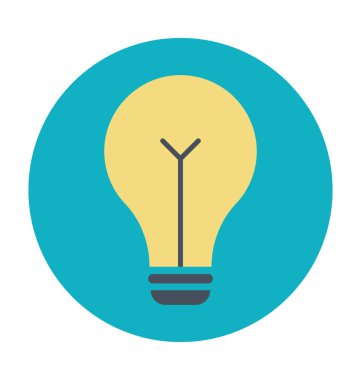 Ampul renkli vektör simgesi 