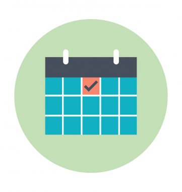 Takvim renkli vektör simgesi 