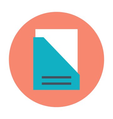 Dosya klasör renkli vektör simgesi 