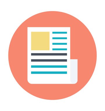 Vektör simge renkli gazete 