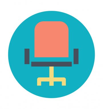 Örgü sandalye renkli vektör simgesi