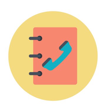 Telefon kitap renkli vektör simgesi 