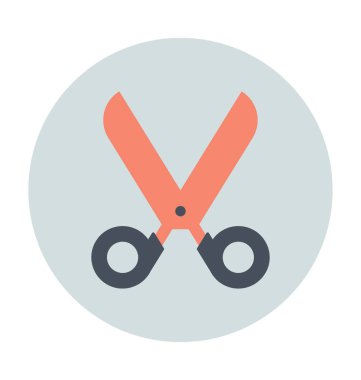 Makas renkli vektör simgesi