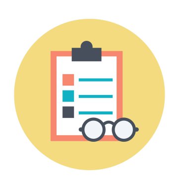 Pano listesi renkli vektör simgesi 