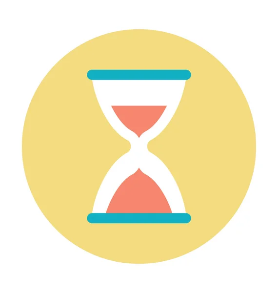 Reloj Arena Color Vector Icono — Vector de stock