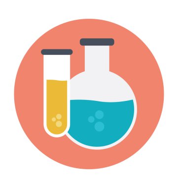 Test tüpleri renkli vektör simgesi